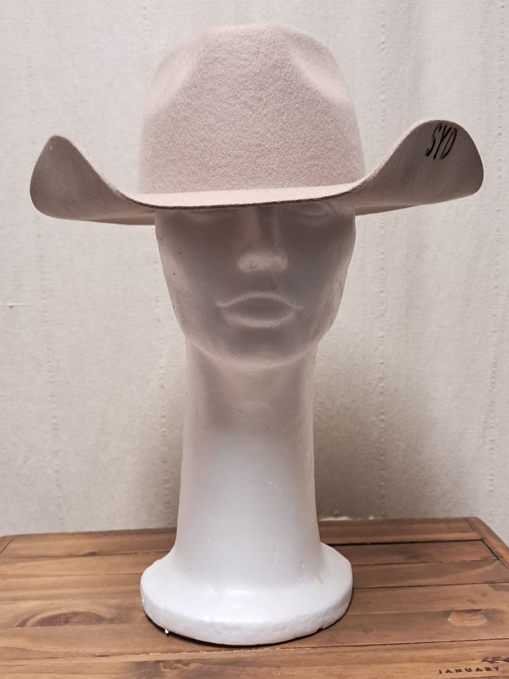 American Hat Makers "Syd" Custom Branded Western Cowboy Felt Hat Size S